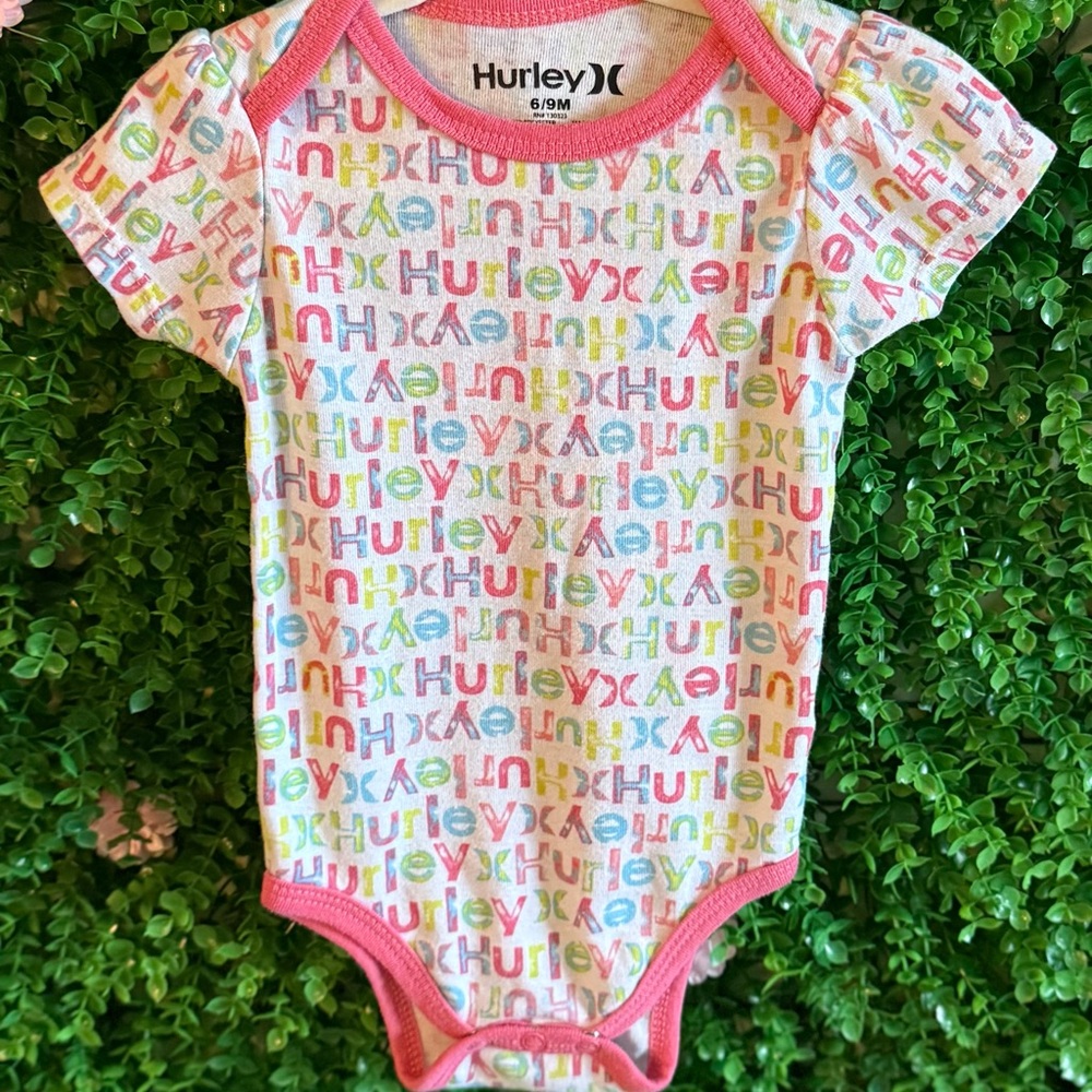 Hurley Multicolor Logo Bodysuit – 6-9M